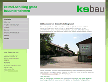 Tablet Screenshot of keimel-schilling-bau.de